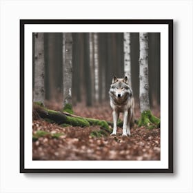 Wolf In The Forest 1 Art Print