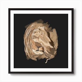 Oh no Lion portrait Art Print