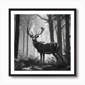 Deer In The Forest 237 Art Print