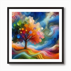 Abstract Tree Painting Art Print