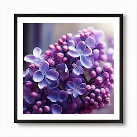 Purple Lilas Art Print