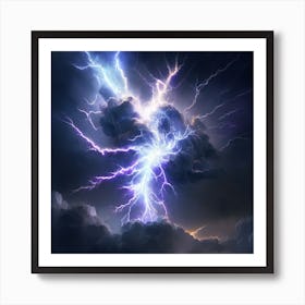 Lightning In The Sky 8 Art Print