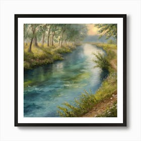 River In The Woods 1 Art Print