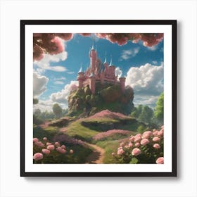 Albedobase Xl Garden Castlemany Flowersa Few Rosesclouds Drama 1 Art Print