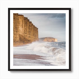 Eype Beach Square Art Print