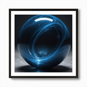 Blue Sphere Art Print