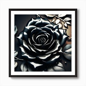 Black Rose Art Print