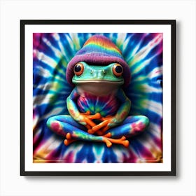 Tie Dye Frog Art Print