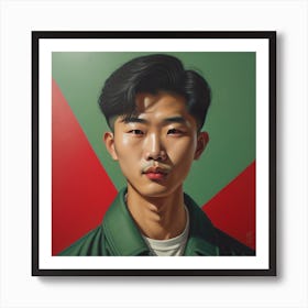 Enchanting Realism, Paint a captivating portrait of young, beautiful korean man 1, that showcases the subject's unique personality and charm. Generated with AI, Art Style_V4 Creative, Negative Promt: no unpopular themes or styles, CFG Scale_8.0, Step Scale_50. Art Print