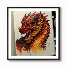 Dragon Head Art Print