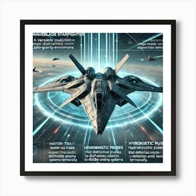 Waveblade Fighter High Tech Scifi Scene Art Print