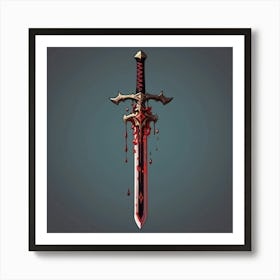 Sword With Blood On It Art Print