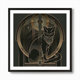 Cat Deco Art Print