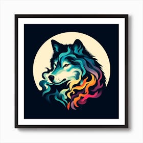 Wolf smok Art Print