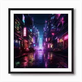 Neon City Art Print