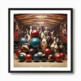 Bowling Pins Art Print