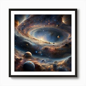 Galaxy In Space Art print Art Print