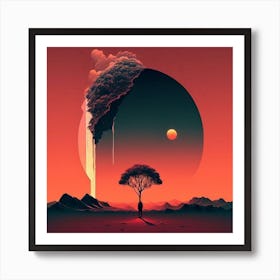 Tree In The Desert Art Print