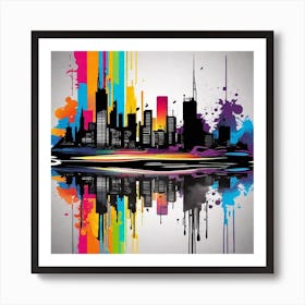 City Skyline 18 Art Print