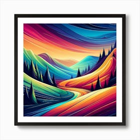 Abstract Landscape Painting 19 Art Print