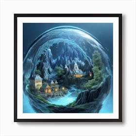 Castle In The Ice Art Print