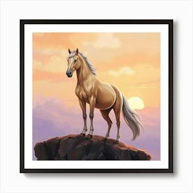 Golden Horse 1 Art Print