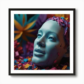 3d Portrait Of A Woman Art Print