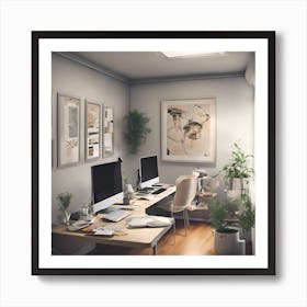 Home Office Stock Videos And Royalty-Free Footage Art Print