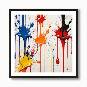 Paint Splatters Art Print