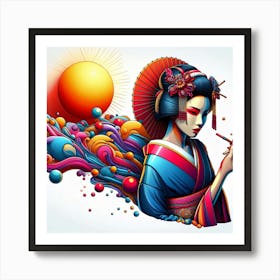 Japan Geisha Visual 132 Art Print