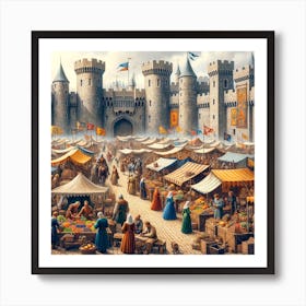 Medieval Market Art Print