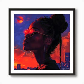 Solar Red - Lady In Reds 1 Art Print