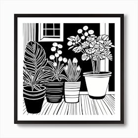 Lion cut inspired Black and white Garden plants & flowers art, Gardening art, Garden 208 Art Print