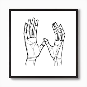 Hands Drawing Art Print