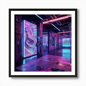 Neon Gallery Art Print