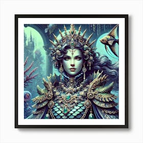 A Detailed Character Portrait Of Queen Serakha Fro Art Print