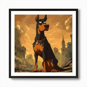 Vintage 80s Nightmarish Dog 5 Art Print