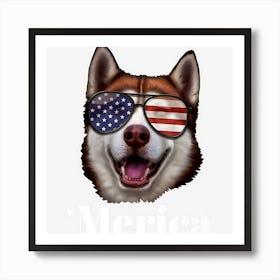 Hot Trend Merica Siberian Husky Dog Lover Men Women Kids 60 Art Print