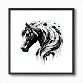 Abstract Horse Head 1 Art Print