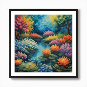 Enchanted Bloom: A Magical Garden Tapestry Art Print