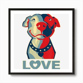 Pitbull Love Art Print