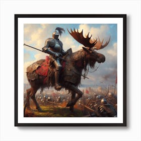 Moose knight Art Print