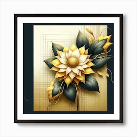 Abstract Flower Painting 12 Art Print