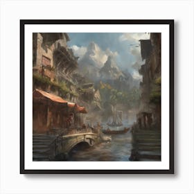 Fantasy City 85 Art Print