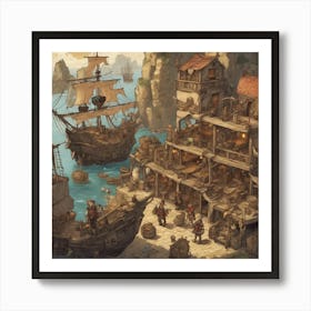 Pirate Village Art Print