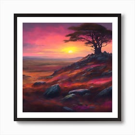 Sunset on the Moors Art Print