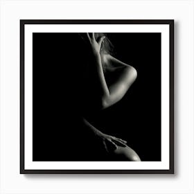 Sexy Woman In The Dark Art Print