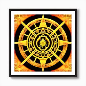 Golden Compass Art Print