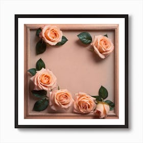 Frame With Roses 12 Art Print