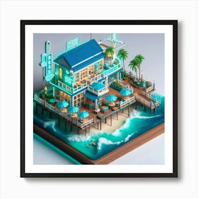 Beach House Art Print